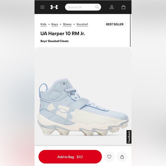 NEW WITH TAGS ⭐️ Under Armour Harper Baseball Cleats - Picture 3 of 10
